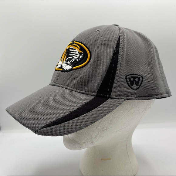 University Of Missouri Tigers Top Of The World Gray One-Fit OSFM Fitted Hat - Picture 3 of 15